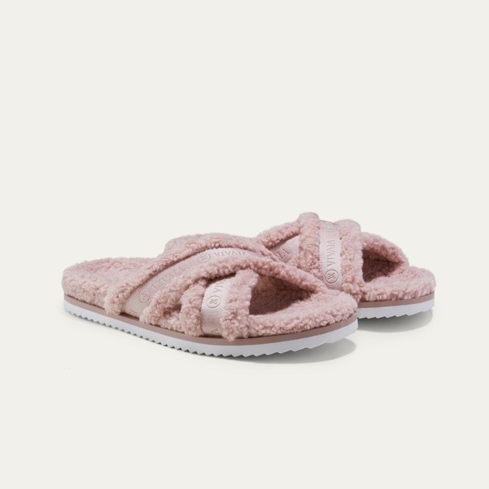 VIVAIA Furry Criss-Cross‎ Strap Slippers (Hannah) – EU 38 / US 7–7.5 - Picture 3 of 9
